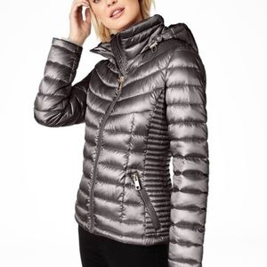 Calvin Klein packable silver coat - size XS, EUC
